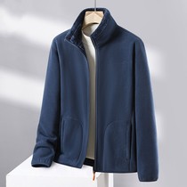 Rocket Velvet Coral Fitt Man Spring Fall Leisure Double-sided Winter Capture Velvet High-end Mens Jacket