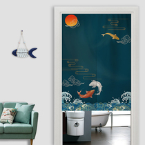 Japanese style simple curtain partition curtain household half curtain Kitchen restaurant windshield curtain room toilet curtain