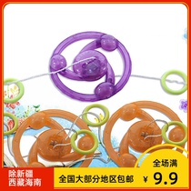 Boys and girls flash pull wire wheel light pull whistle wheel sound childrens toys Kindergarten stall push gift gift