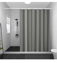 Bathroom shower curtain mildewproof tarpaulin set free perforated water retaining shower room bathroom bathroom partition door curtain