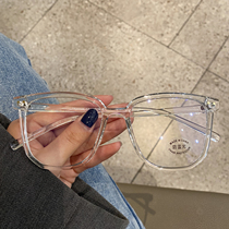 Anti-blue light anti-radiation ultra-light glasses frame female tr90 plain light mirror ins net red with the same style can be equipped with myopia