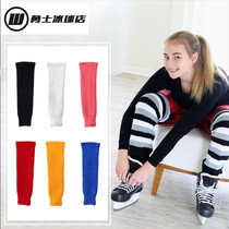 2019 new thickened wool childrens ice hockey leg socks solid color knitted ice hockey socks hockey leg socks