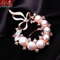 Korean brooch pin bow simple clothing corner knotting clip T-shirt hem buckle accessories female Korean silk towel buckle