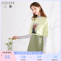 Tricolor summer 2021 new round neck pure cotton portrait printing loose mid-sleeve skin-friendly top short-sleeved t-shirt women