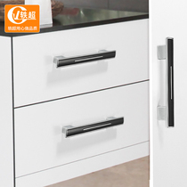 Cabinet door handle modern simple black American big wardrobe door handle white light luxury cabinet drawer cabinet drawer