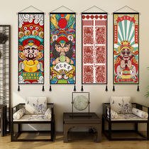 New Years Caixity Cloth Art Hanging Painting Xuan Guan Electric Meter Box Shelter Bedroom Living Room Decoration Painting Chinese Restaurant Tapestry Mural Painting