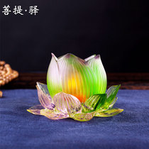 Glass Holy Relic Multifunctional Pauline lamp water supply cup Ghee lamp holder Water supply for lamp Candle holder Gift box