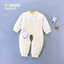 Newborn baby clothes Thin cotton baby padded one-piece autumn cotton thickened warm heating room Hayi Autumn and winter