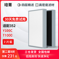 Suitable for 352 air purifier Y100C T100C filter set Enhanced filter with chip automatic identification