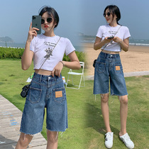 2021 New Fashion women denim bullet-free five-point pants shorts jeans women