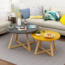 Nordic coffee table Simple round small apartment combination of a few corners and a few balconies Japanese style Economical small round coffee table