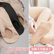 Free socks thin meat color medium thick light leg artifact sweat-absorbing pants Spring and autumn skin color socks Bikini lazy stockings women