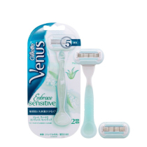 Lady Gillevius Shaving knife 2 soap Blade venus Sensitive Skin mild Aloe Vera hair removal knife