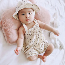 Luoding Net red baby clothes summer thin female baby conjoined ha clothes newborn summer cute princess climb suit