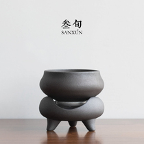 Three-year rust glaze tea filter ceramic tea leak creative tea filter Kung Fu Tea Tea Tea Tea filter fair tea filter