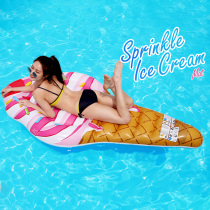Ice cream floating row net red water horse adult plus thick inflatable floating bed recliner Surfing swimming ring floating ring