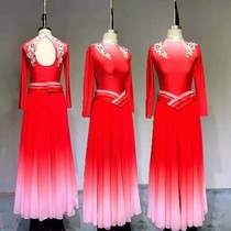 Modern dance opening dance Shahui Dance China in the light fire red dance suit for a flutter chorus suit