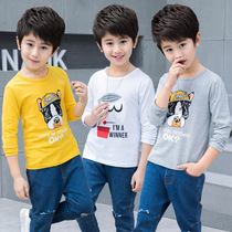 2022 New Spring and Autumn Boys Long Sleeve T-shirts Children white blouse in the childrens clothes for big childrens shirt 6