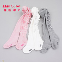 South Korea imported childrens cotton pantyhose girls bow bottom socks student princess socks baby socks