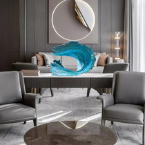 Creative waves FRP abstract sculpture Office conference table decoration Home living room decoration table decoration