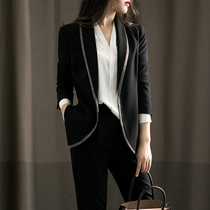 JOLIMENT black blazer womens casual 2021 early spring new fashion temperament professional small suit top
