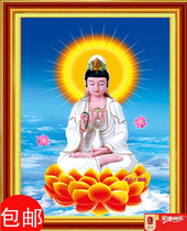 New Buddhist Guanshiyin Bodhisattva cross-stitch sitting Lotus Guanyin Bodhisattva cross-stitch Amitabha Buddha Tathagata Buddha