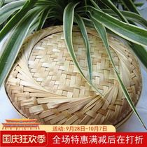 Vietnam new handmade yellow bamboo core Puer tea 200g cake packaging gift box bamboo rosette basket storage box
