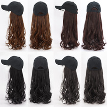 Wig female hat wig integrated summer fashion natural long curly hair big wave Korean version of GD small Daisy full head cover