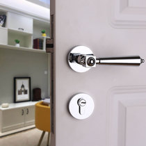 Taiwan YiBaili bright silver Light Luxury Indoor Door Lock Home Simple Solid Bedroom House Door Lock Mute Wooden Door Handle