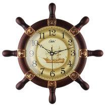 Kangba Silk Rudder wall clock Living room silent creative clock Modern European Mediterranean pendant decorative Quartz clock watch