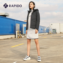 RAPIDO thunder thunder road winter womens stitching warm light high collar loose casual sports transition cotton clothing
