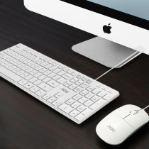 AOC wired keyboard and mouse set KM401 office home ultra-thin USB desktop computer game LOL mouse key set accessories Waterproof silent healthy disk Business office men and women unlimited thin and thin keys and mice