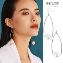 No earrings ear clips female earrings thin earrings atmospheric temperament Ukiyo-e earrings long earrings earrings