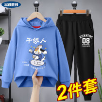 Boys' pants spring autumn 2022 new large and medium children's casual pants Korean style loose children's sports fashion children's clothing