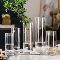 Special number of handmade glass vases transparent water-nourishing flower arrangement flowers Fuexpensive bamboo lilies living-room floor table swing pieces