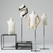 Clothing store Childrens cloth model props Half-body window display Wrought iron childrens clothing childrens model frame 2468 years old