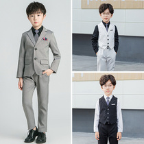 Boys dress Baby Boy Vest Set Performance Costume Wedding Flower Boy Plus Fleece Suit Kids Suit Costume Costume