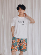 Beach pants men can enter the water loose seaside vacation ins Wind swimming trunks large size hot spring couple mens shorts