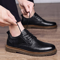 European and American leather shoes mens breathable thin mens business formal British casual shoes 2021 high-end trendy shoes