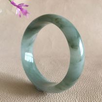 Tianshan Cui bracelet ice bottom Cui old material Xinjiang Gobi golden silk jade Urhe color jade female natural A goods
