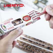 China Taiwan Ribai LIBERTY wooden pole pencil Taiwan snack pattern 2B Taiwan specialty snack pattern pearl milk tea pattern white collar students writing drawing CB-160