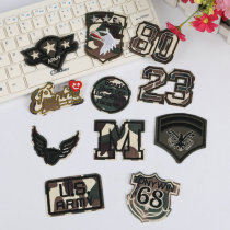 Camouflage Fashion Badges Fabric Stickup Green Embroideries Subsidized Clothing Pants Patched patch Ironing Fill-up Dongle Decoration
