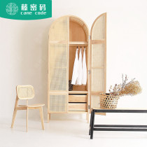 Surprised wind closet Japanese vine wardrobe Nordic bedroom wooden wardrobe houses designer opens hotel furniture