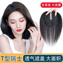 Swiss web wigs with hair blades female shablo-hair real human hair split Liu Hai Pengsong natural hair replacement