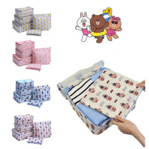 Cute girl heart suitcase clothing bag waterproof travel storage bag 6-piece waterproof travel storage bag