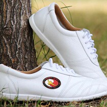 Tai Chi Shoes Soft Cow Leather Taijiquan Shoes Practice Shoes Martial Arts Shoes Morning Practice Shoes Men and women Breathable Comfort