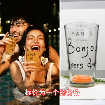 Wedding Dress Photography Props Creative Transparent Mug Letters Water Glasses of the outer View Brigade of the Seaside Crushed Ice Cup