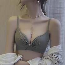 Sexy butterfly bow lingerie summer thin female bras gather steel-free ring to collect breast tovin bra suit