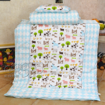 Mass customization kindergarten quilt cotton three-piece set infant four seasons child quilt double quilt core six-seven-piece set