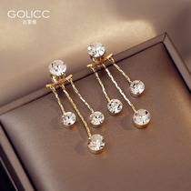 Explosive temperament goddess fan light luxury design sense earrings 2021 New Tide earrings female advanced earrings